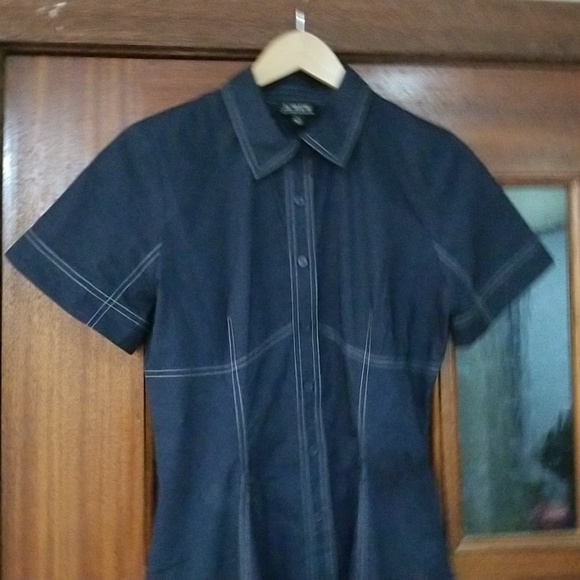 J Crew regenerative cotton shirt dress. Worn once. 49 inches shoulder to bottom - Picture 5 of 5